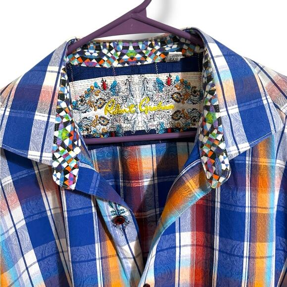 Robert Graham Alaska woven check print Casual Button Down Shirt XXL - Picture 13 of 15